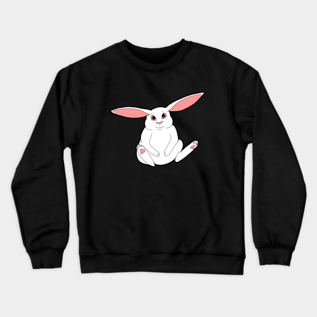 Albino Rabbit Crewneck Sweatshirt by Adastumae